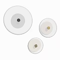 Modern Decorative Round Wall Lamp With Textured Glass And Gold Silver Metal Balls