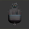 Large Cargo Ship With Colorful Stacked Containers And Rusted Hull For Ocean Transport