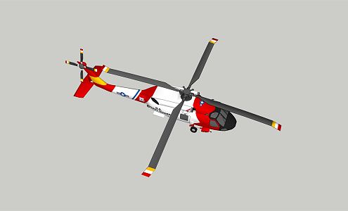 modern helicopter 3d model