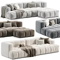 Julia Suede Soft Sofa Casabes Pace 3d model