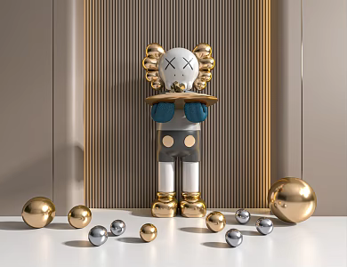 Modern sculpture furnishings 3d model