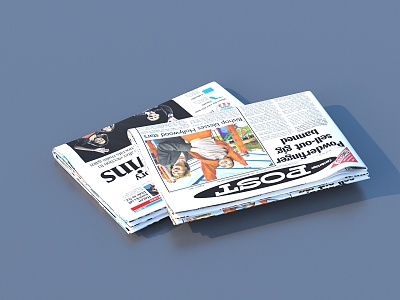 Newspapers and magazines 3d model