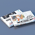 Newspapers and magazines 3d model