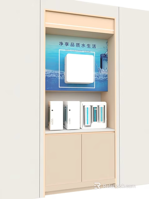 Public Water Purification Facility With White Treatment Units And Quality Water Service 3d model 