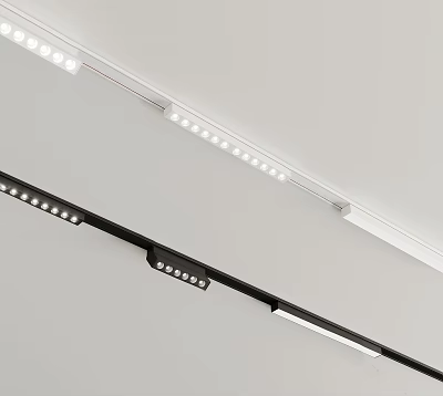 Modern LED Grille Lights In White And Black For Ceiling Bright Interior Illumination 3d model