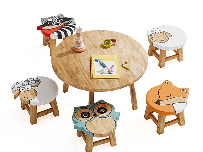 Modern Children's Table and Chair Children's Table and Chair Combination model