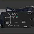 Blue Handheld Camcorder With HD MLX Label And Reflective Lens Design 3d model