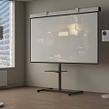 Modern projection curtain projector 3d model