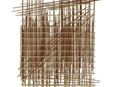 Intricate Bamboo Woven Pattern Design With Vertical And Horizontal Strips Texture 3d model
