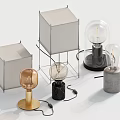 Modern table lamp combination desktop decorative lamp 3d model