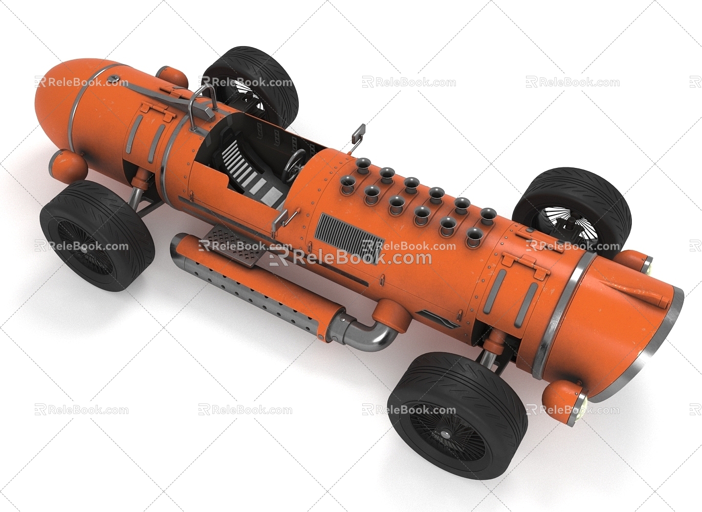 Super sports car Super Run Sci-Fi Retro Racing Car 3d model