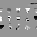 Infrared camera monitor security monitoring electronic eye 3d model