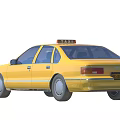 Yellow Taxi Car Featuring Roof Sign And Classic Exterior Design Details
