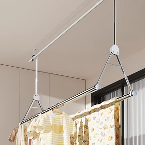 clothes pole telescopic clothes rack 3d model