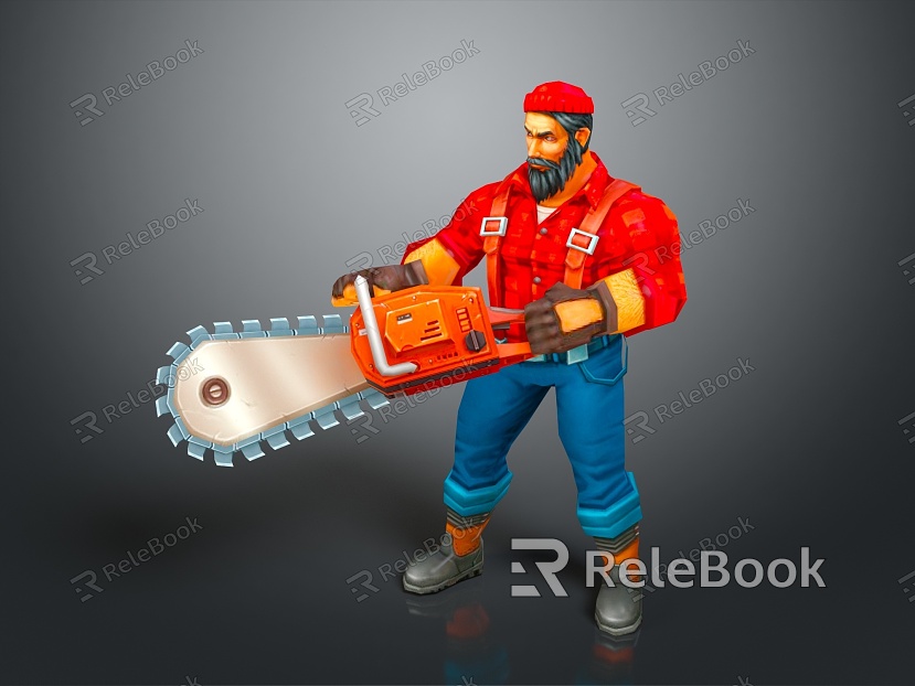 Worker European worker mechanic builder repairman miner digger figure model