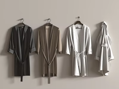 Bathrobe toiletries 3d model
