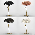 Modern Table Lamp Feather Table Lamp 3d model