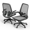 black butterfly office chair 3d model