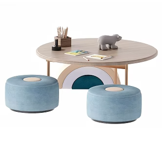 Modern Children's Table and Chair Toy Table 3d model