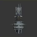 Futuristic Multi Layered Aerospace Tower Structure With Advanced Space Technology Design