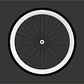 Modern Bicycle Wheel Design With Spokes And Hub On Dark Background 3d model