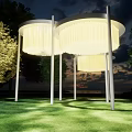 Modern Light Pavilion Round Light Pavilion 3d model