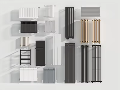 Variety Of Radiator Designs In Different Styles 3d model