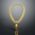 Exquisite Gold Braided Chain Necklace With Teardrop Pendant Design For Elegant Jewelry Look