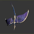 Blue And Purple Fantasy Game Movie Character With Detailed Wings And Decorative Body Features