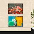 Modern decorative painting combination 3d model