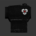 Weapon Tactical Red Dot Sight With Black Body Orange Lens And White Logo