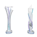 Modern Artistic Trophy Design With Streamlined Shape Colorful Lines And Stable Base 3d model