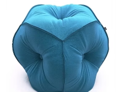 Soft Multicolored Sofa Stools Featuring Modern Petal Shaped Design For Home Decor 3d model
