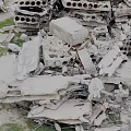 Collapsed Building Debris With Scattered Concrete Rubble And Broken Structures 3d model