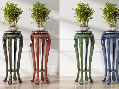 Chinese Flower Rack 3d model Chinese Flower Rack 3d model