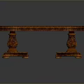 Classic Design Solid Wood Table With Carved Legs And Smooth Top