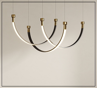 Metal chandelier 3d model