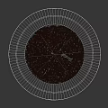 Modern Black Round Fireplace Design With Burning Flames And Decorative Gravel