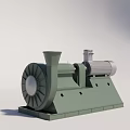 Heavy Duty Green Industrial Equipment Featuring Circular Fan And Motor Base