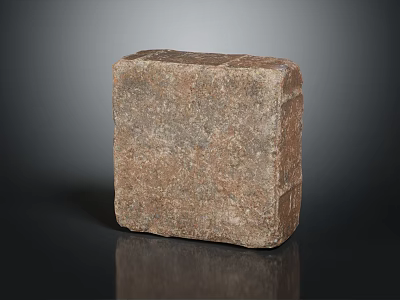 Square Natural Stone Block Featuring Rough Texture And Solid Natural Material For Decorative Use 3d model