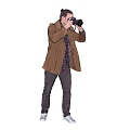 Modern Man Photographing Men 3d model