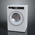 Haier White Front Loading Washing Machine With Digital Control Panel Home Appliance