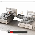 Modern single bedside table 3d model