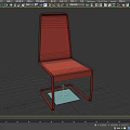 Stylish Modern Single Chair With Silver Metal Frame And Beige Upholstered Seat