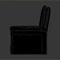 Black Velvet Armchair with Armrests and Backrest Simple Design for Living Room