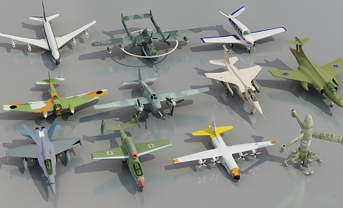 military aircraft military fighter transport aircraft military equipment 3d model