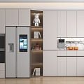 Solid Wood Wine Cabinet Finished Wine Cabinet Wine Cabinet Ornaments Oven Refrigerator 3d model