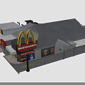 Modern McDonald's Restaurant Building Exterior Featuring Coca Cola Signage And Drive Thru Lane