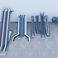 Different Types Of Elevators And Escalators Including Curved And Straight Models