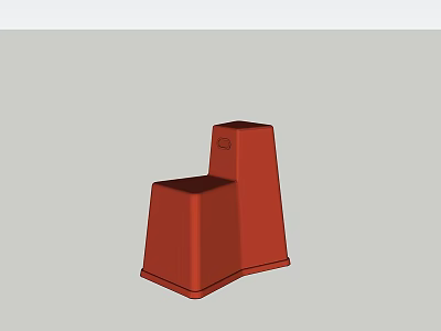 Modern Red Leisure Chair With Simple Design And Ergonomic Structure For Comfortable Seating 3d model